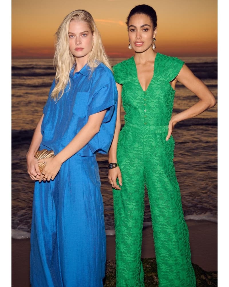 BLOUSE - Ocean Blue Blauw BLOUSE - Ocean Blue Blauw