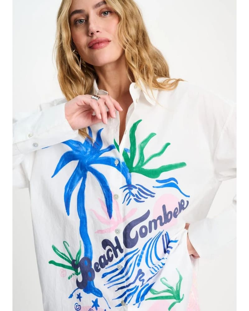 BLOUSE - Poplin Beachcomber Wit 1 BLOUSE - Poplin Beachcomber Wit 1