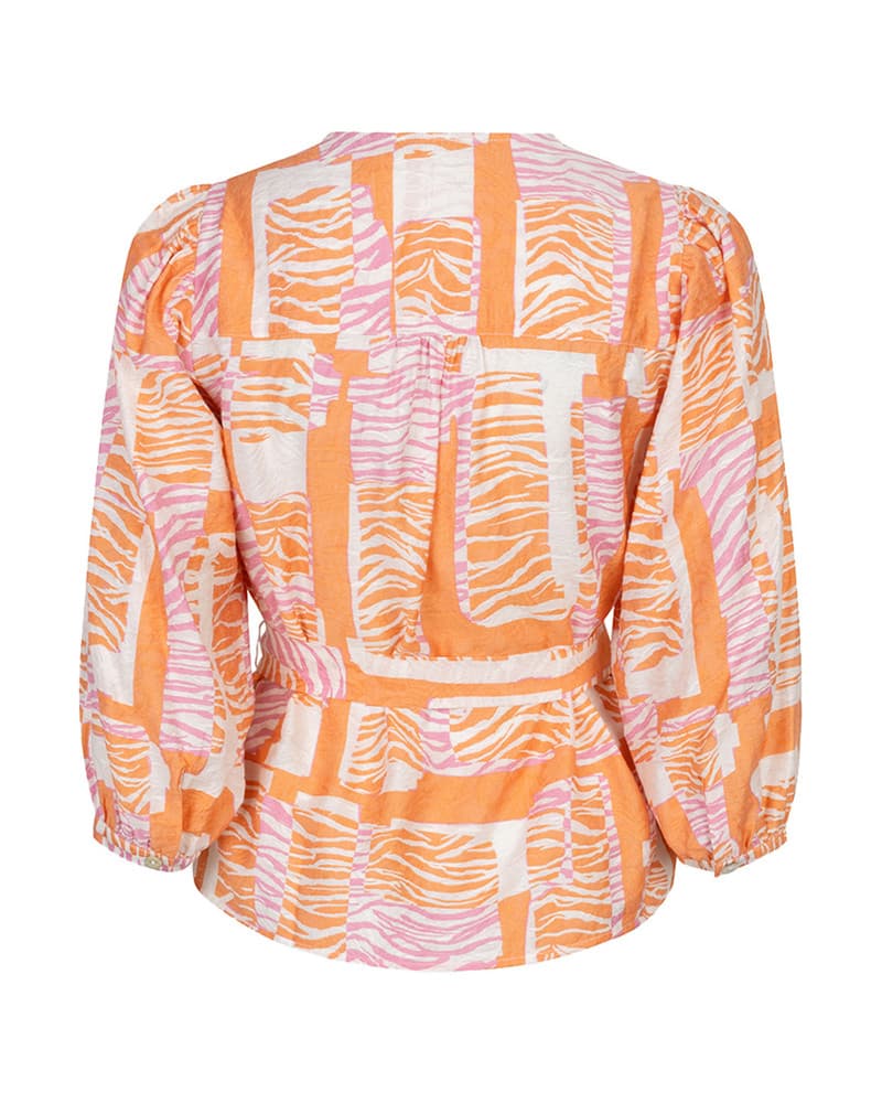 Blouse wrap Divine Blocks Oranje Blouse wrap Divine Blocks Oranje