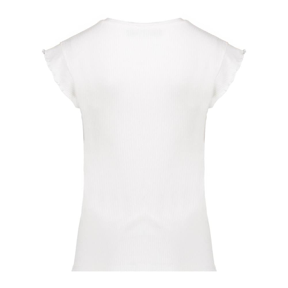 T-shirt rib ruffle sleeves Off White T-shirt rib ruffle sleeves Off White