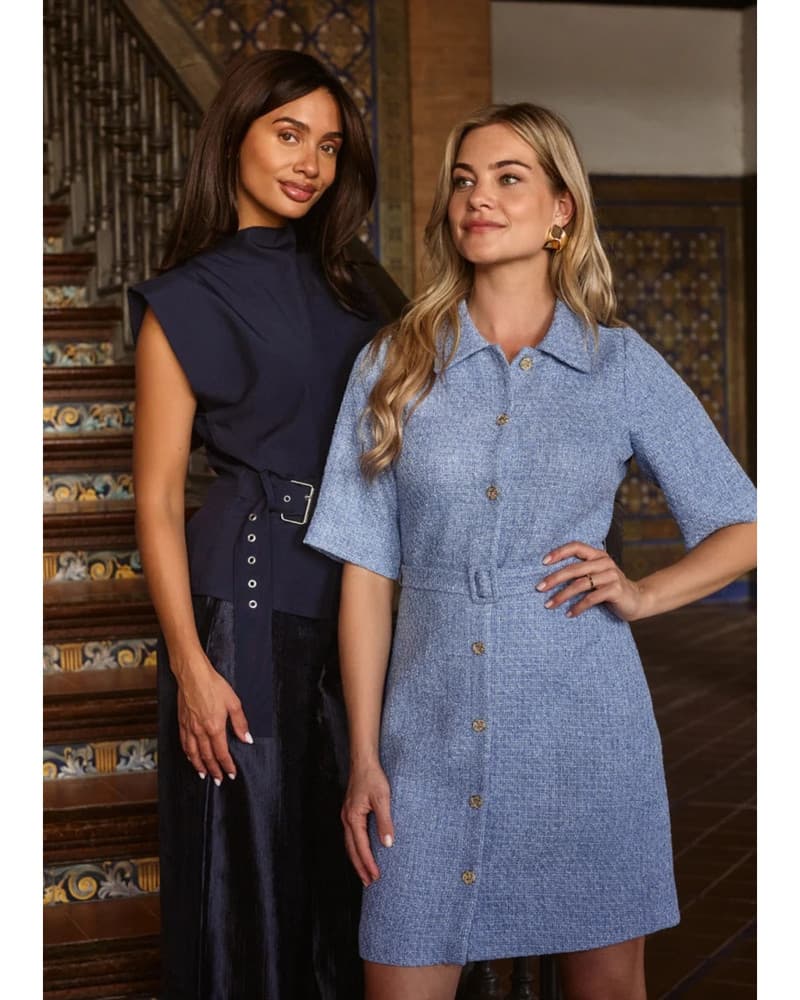 Top Met Gesp Blauw Top Met Gesp Blauw