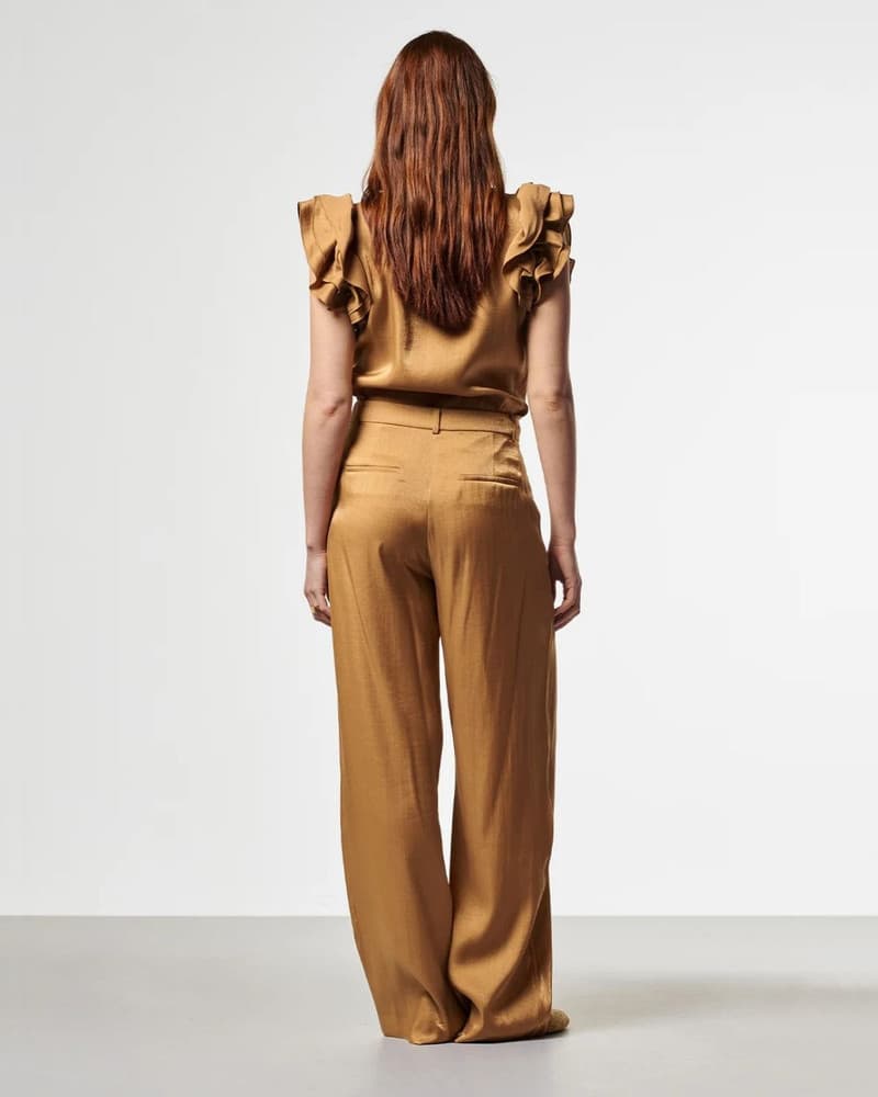 CECILIA PANTS SHINE VIS 355 Camel CECILIA PANTS SHINE VIS 355 Camel