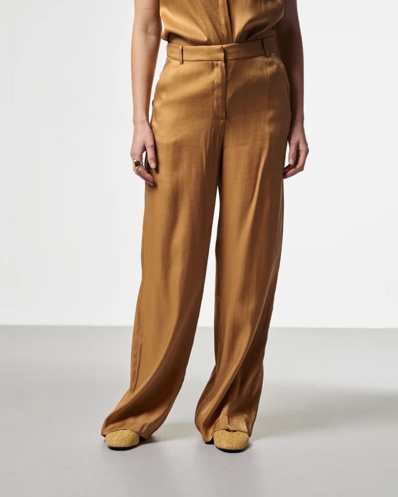 CECILIA PANTS SHINE VIS 355 Camel CECILIA PANTS SHINE VIS 355 Camel