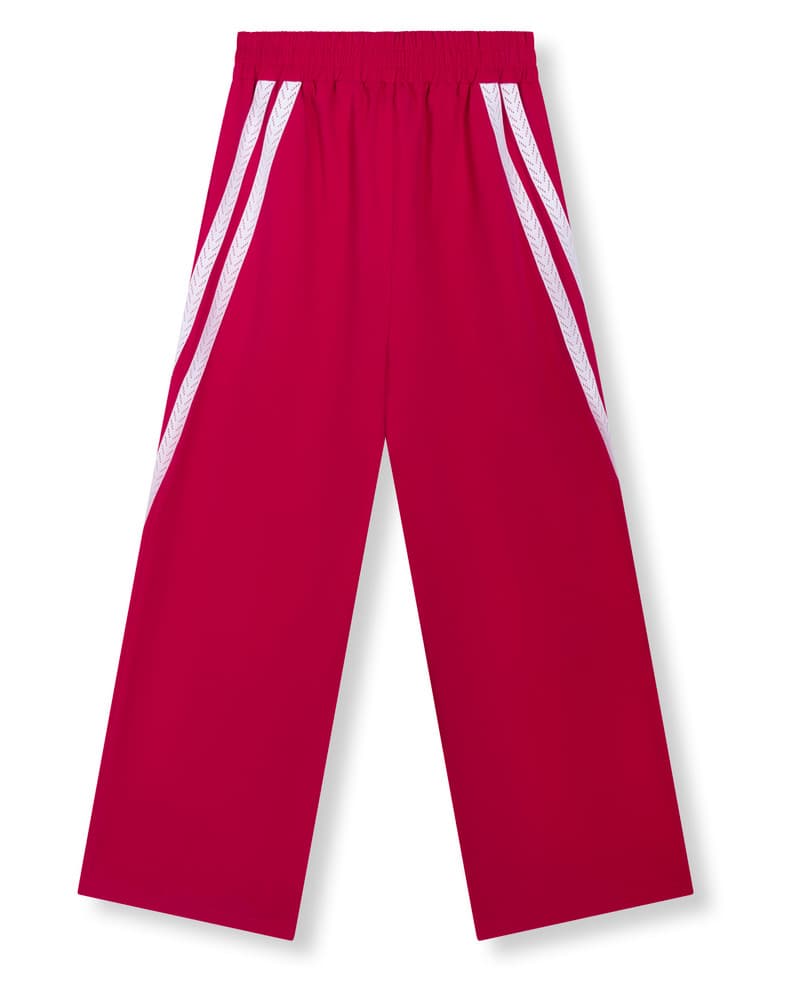 ladies woven wide stripes pants DOLCE Roze ladies woven wide stripes pants DOLCE Roze