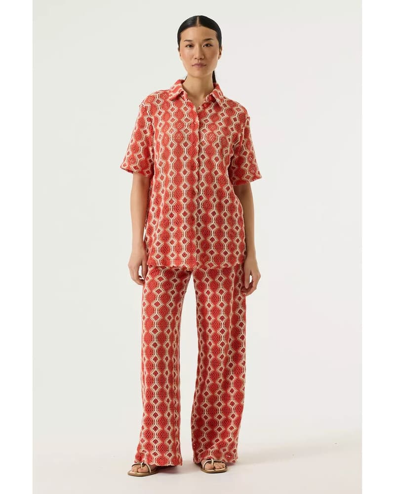 P260234 Ladies Shirt SS Rood P260234 Ladies Shirt SS Rood