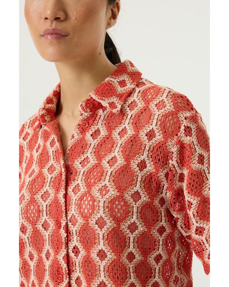 P260234 Ladies Shirt SS Rood P260234 Ladies Shirt SS Rood