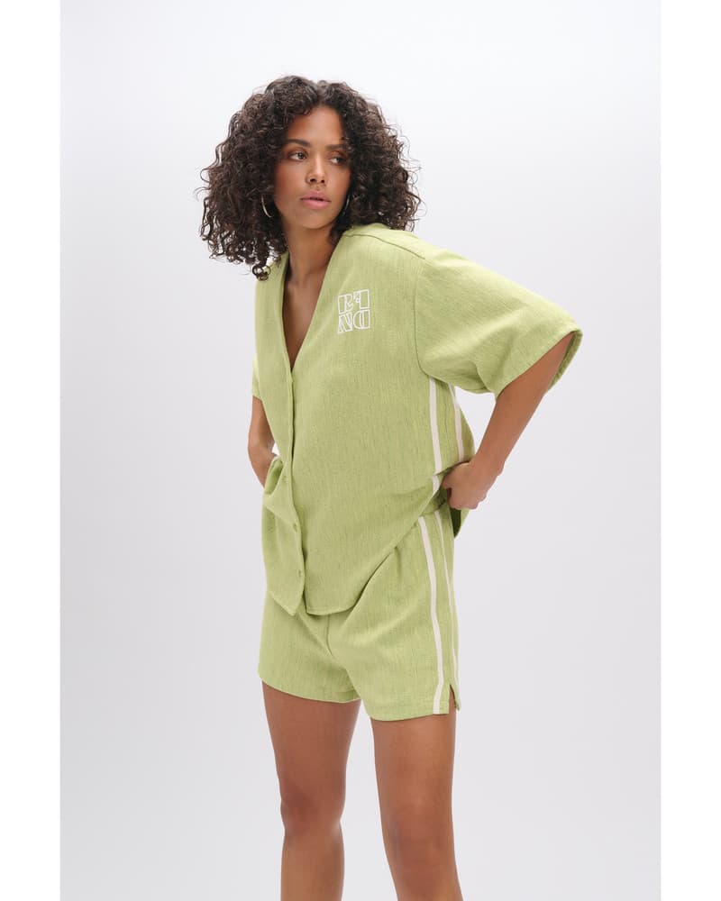 ladies woven relaxed stripe shorts DOLLY Groen ladies woven relaxed stripe shorts DOLLY Groen