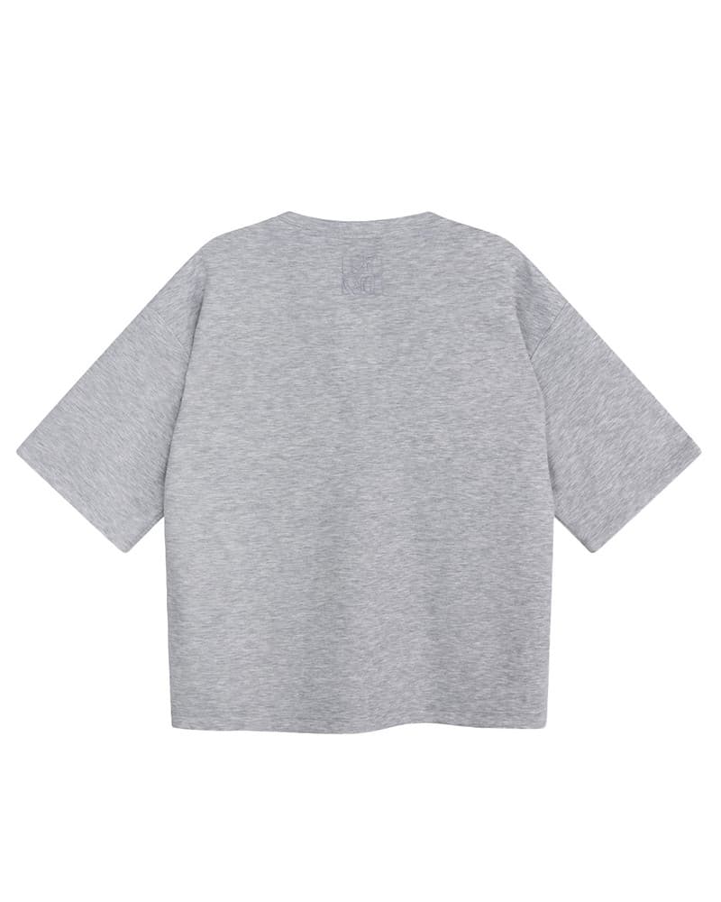 ladies knitted oversized v-neck t-shirt DOLLA Grijs ladies knitted oversized v-neck t-shirt DOLLA Grijs