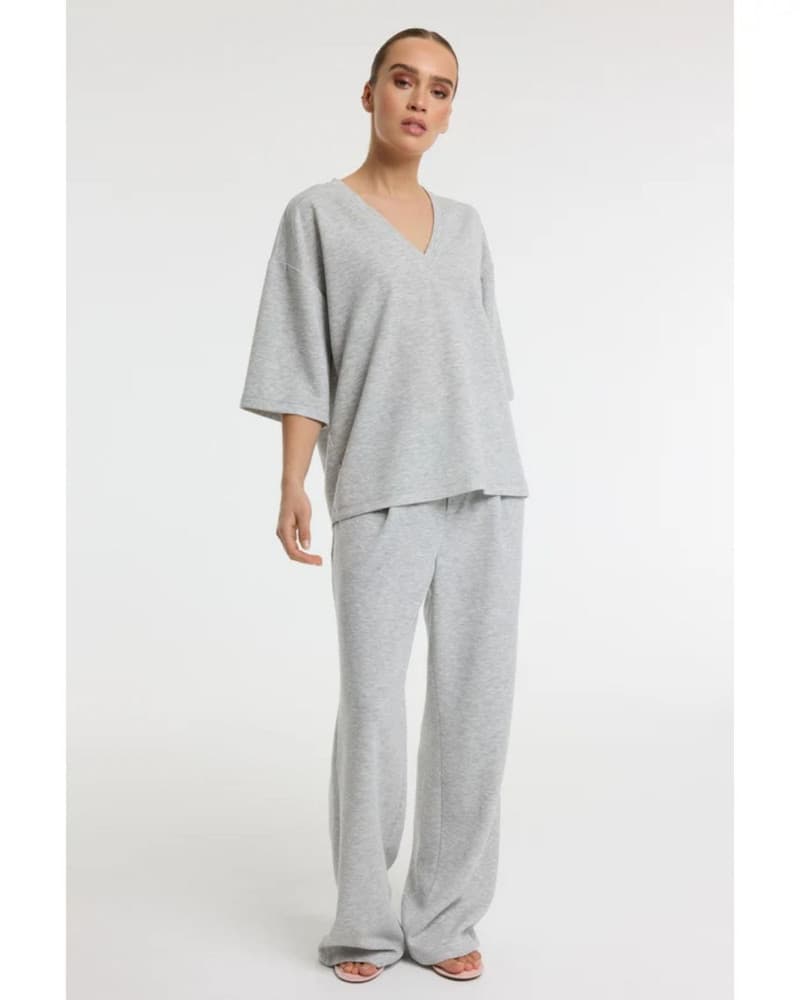 ladies knitted relaxed classic pants PUCK Grijs ladies knitted relaxed classic pants PUCK Grijs