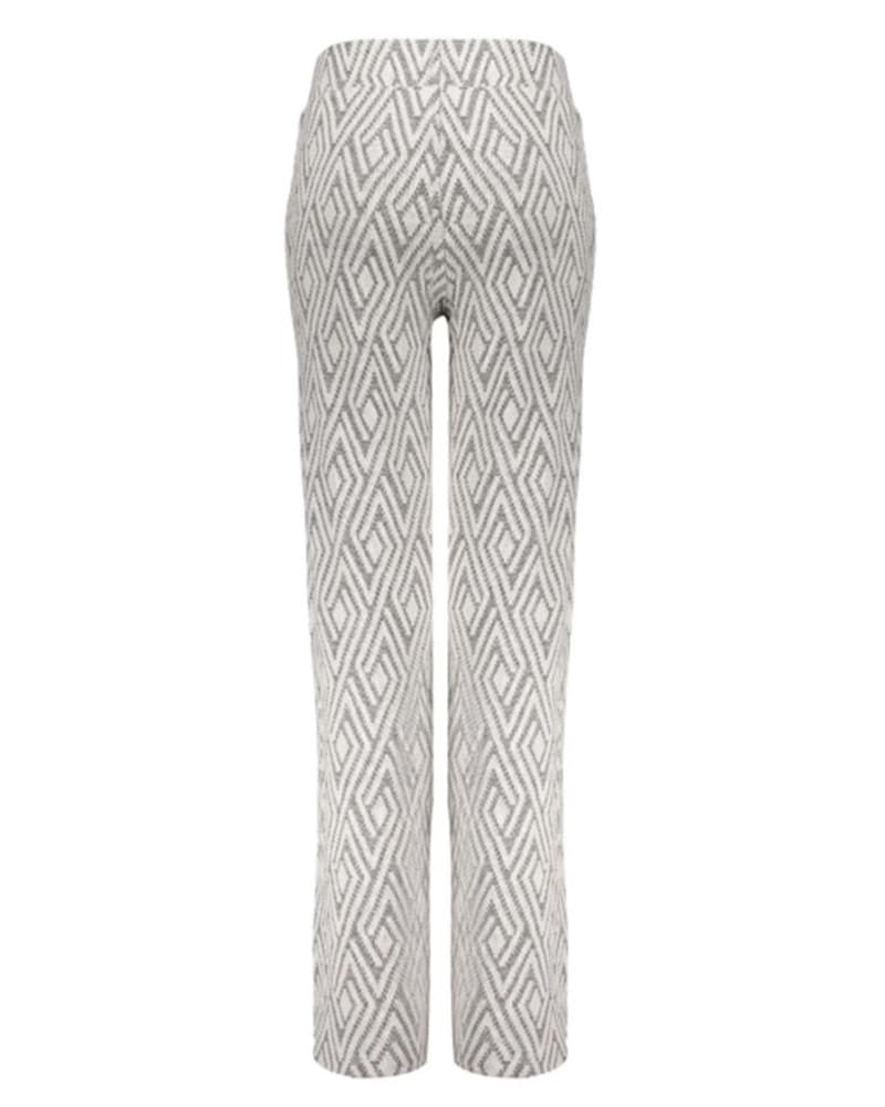 Pants jacquard black/white Zwart 1 Pants jacquard black/white Zwart 1