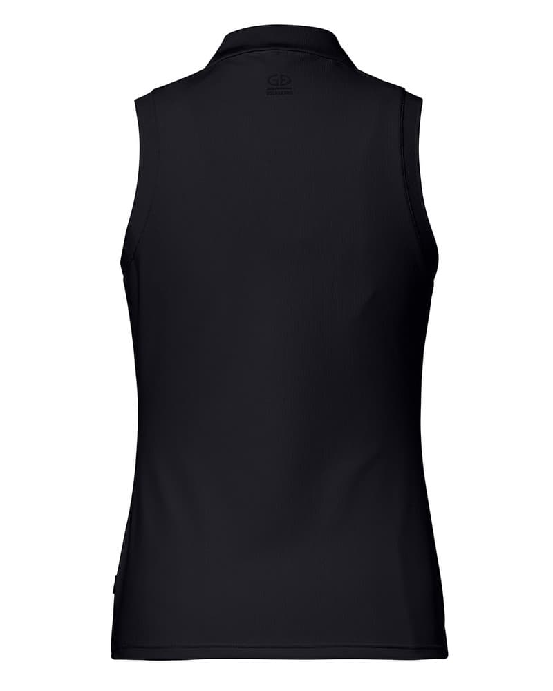 CAROLINE sleeveless polo top Zwart 1 CAROLINE sleeveless polo top Zwart 1