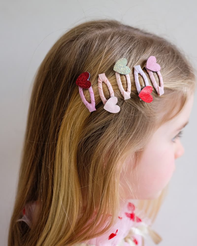 Heart Mini Clic Clacs Clips Roze Heart Mini Clic Clacs Clips Roze