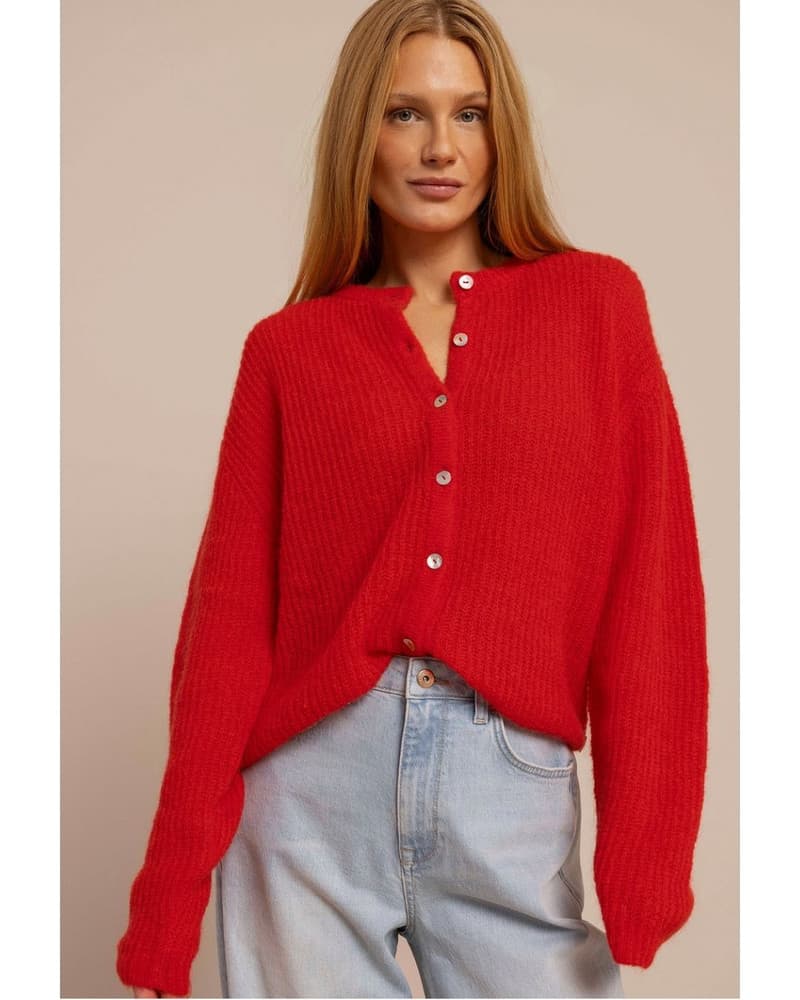 Bibi spring cardigan Rood Bibi spring cardigan Rood