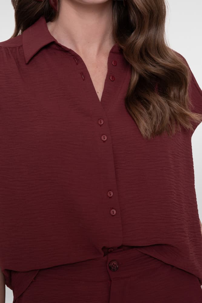 Blouse crinckle Bordeaux Blouse crinckle Bordeaux