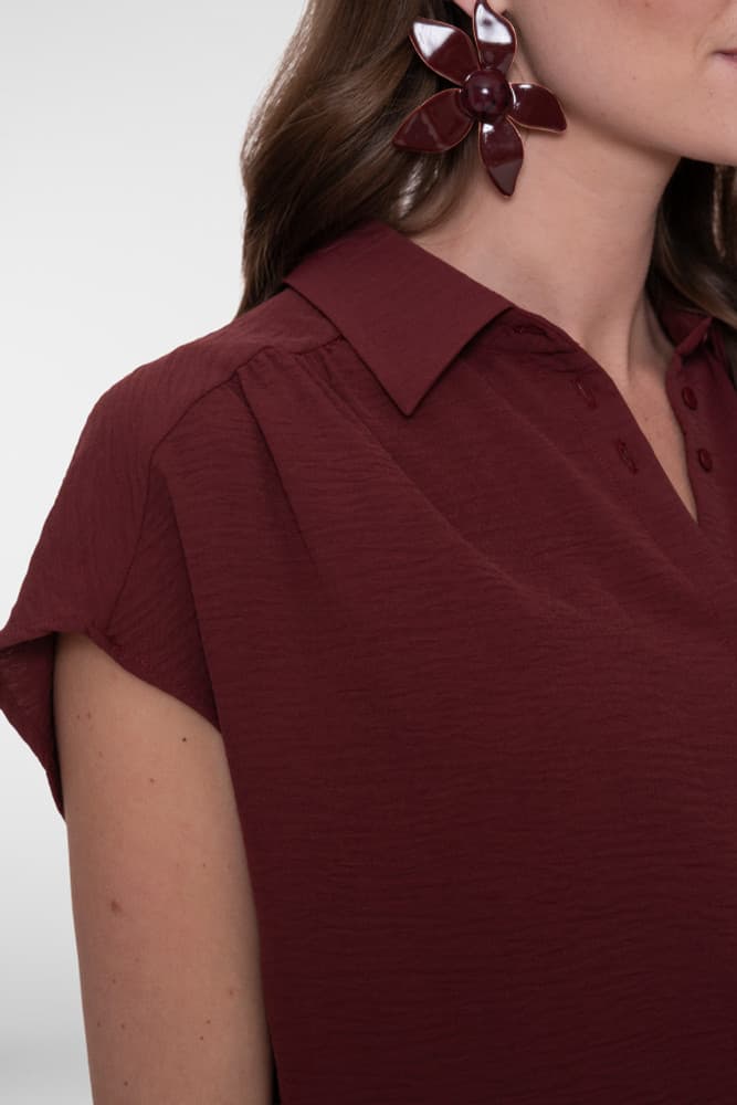 Blouse crinckle Bordeaux Blouse crinckle Bordeaux