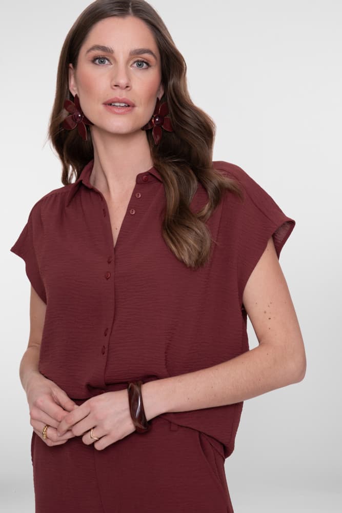 Blouse crinckle Bordeaux Blouse crinckle Bordeaux