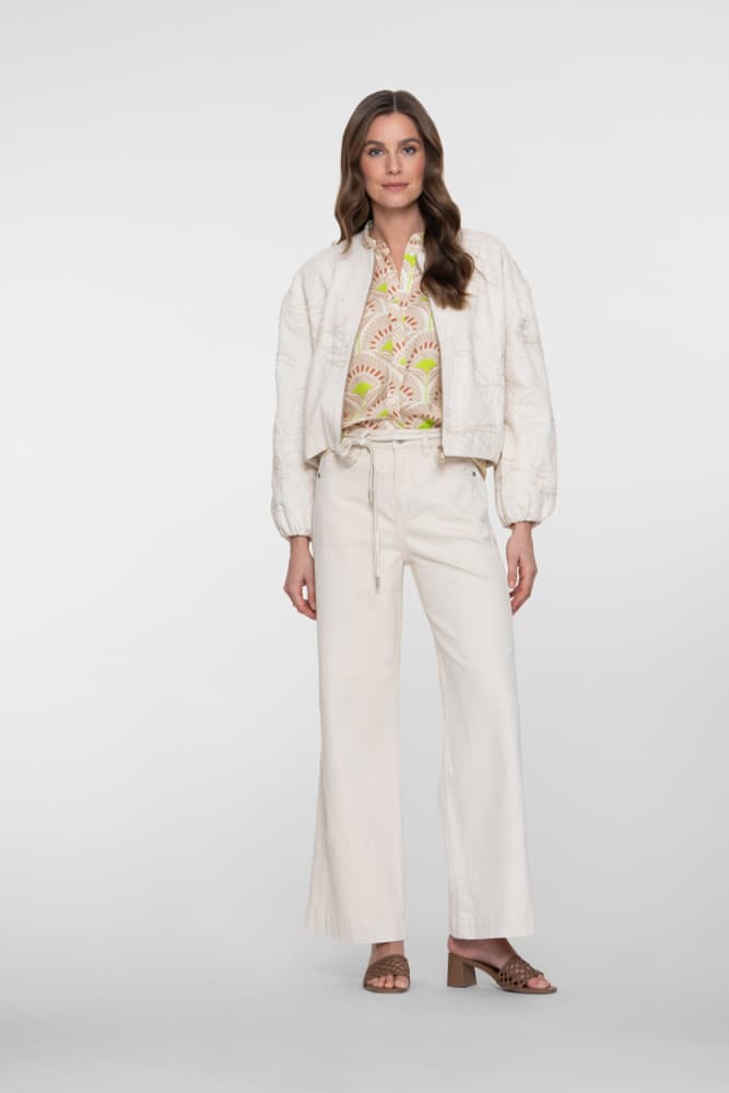 Jeans wide linen mix Ecru Jeans wide linen mix Ecru