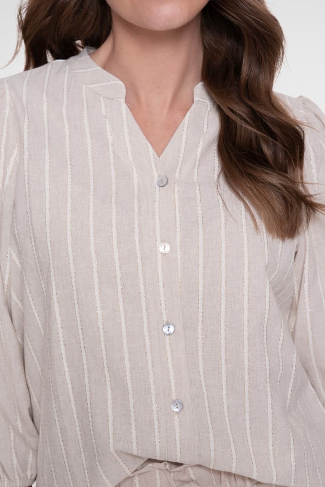 Blouse lurex stripe Ecru Blouse lurex stripe Ecru