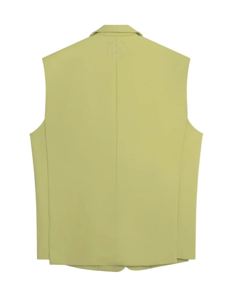 ladies woven oversized waistcoat SPENCER Groen ladies woven oversized waistcoat SPENCER Groen
