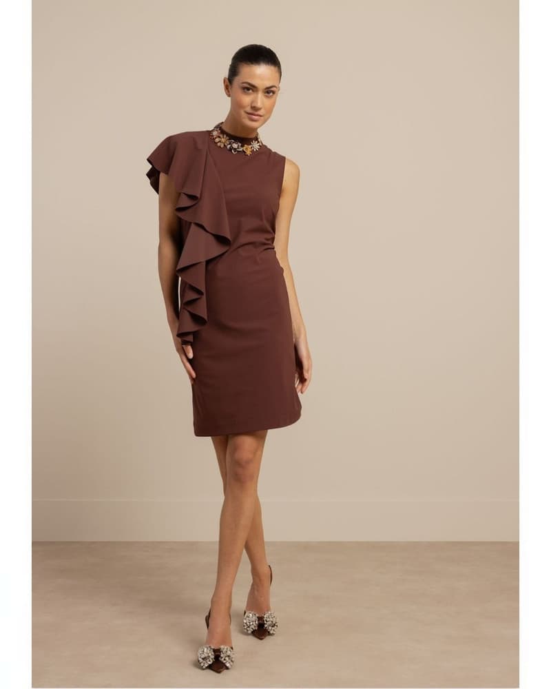 Faya dress Bruin 1 Faya dress Bruin 1