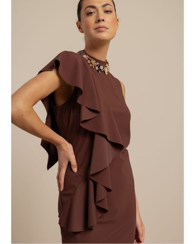 Faya dress Bruin 1 Faya dress Bruin 1