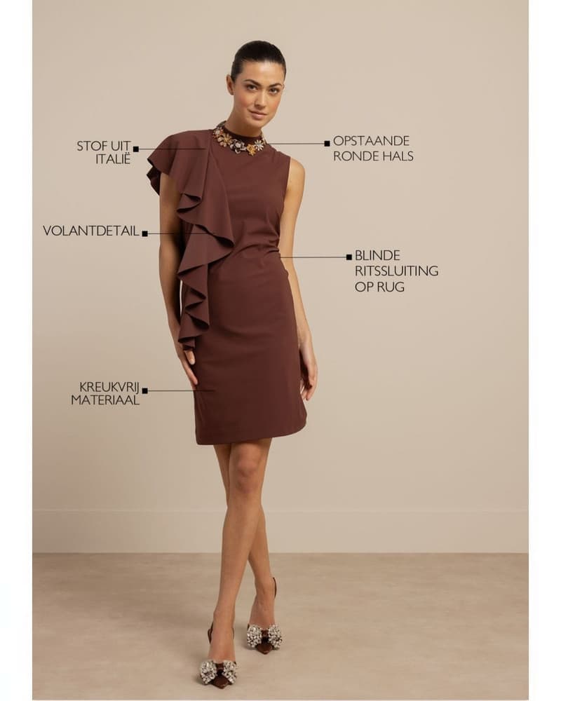 Faya dress Bruin 1 Faya dress Bruin 1