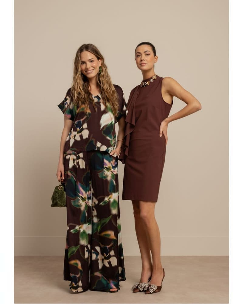 Jutta satin flower top Multi Jutta satin flower top Multi