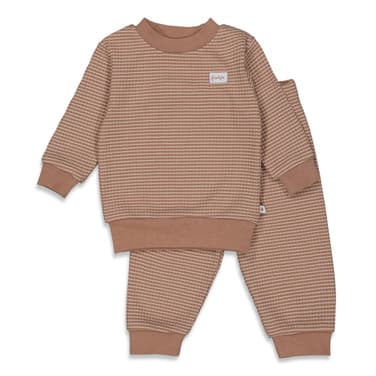 Pyjama Wafel Basic Bruin