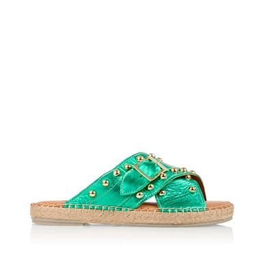 Caracas slipper metallic Groen KL