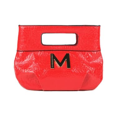 Handtas met tranjes en glanzende details Rood KL