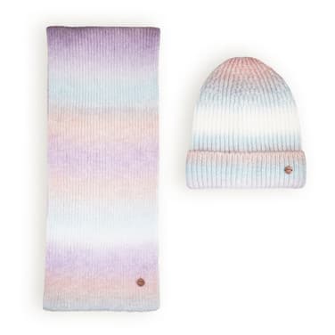 Radient Rainbow Cap and Scarf set Paars