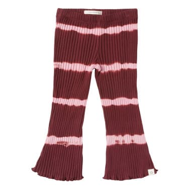 Tie Dye Stripe Flared Leggings Bordeaux