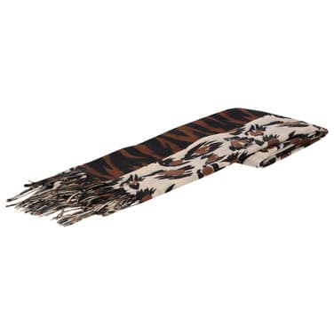 Ladies woven scarf oblong in-out 80x200 Bruin 1