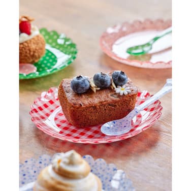 Cake Plate With Red Rood