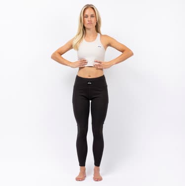 Pocket Wool Rib Tights Zwart 1