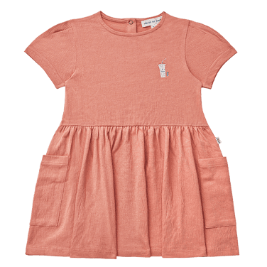 Relaxed Pocket Dress Shortsleeve Roze