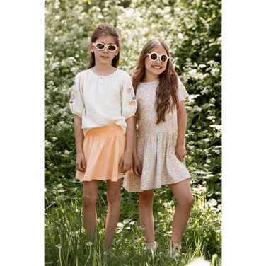 Relaxed Pocket Dress Floral AOP Peach Shortsleeve Multi