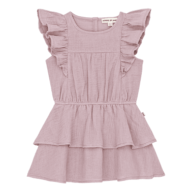 Sleeveless Ruffled Dress Musseline Paars