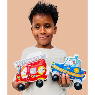 Opblaasbare Kleurplaat Brandweer en Politie Multi