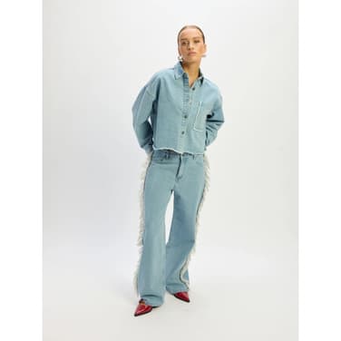 Ladies Woven Pants Payton Licht Blauw