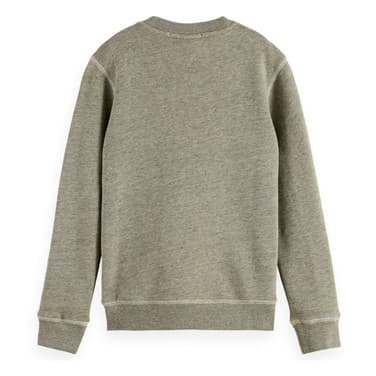 Denim washed artwork sweatshirt crewneck Grijs