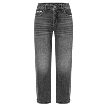 Straight Mid Waist Jeans Grijs