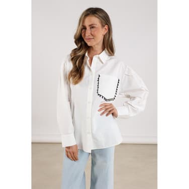 Laure Blouse Embroidery Off White