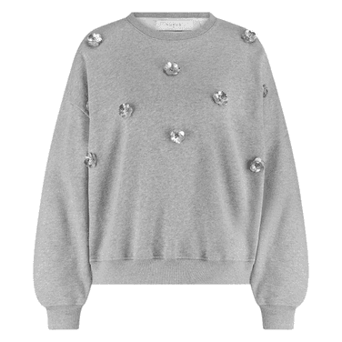 Beatriz Pullover Flower Grijs