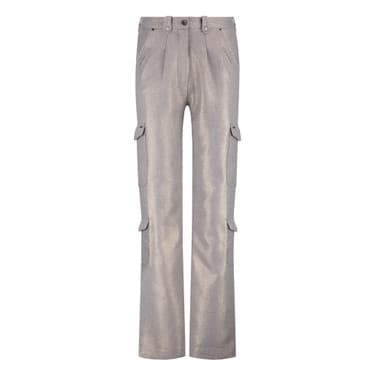 Cargo Wide Leg Sparkling Grey Grijs