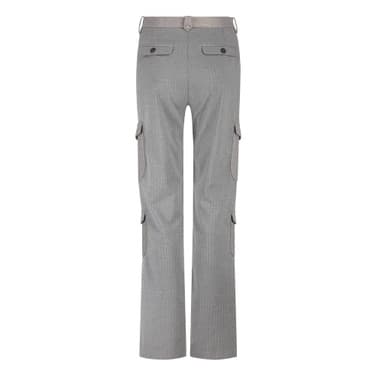 Cargo Wide Leg Sparkling Grey Grijs