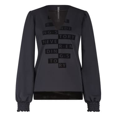 Top V Never Ending Black Velvet Zwart 1