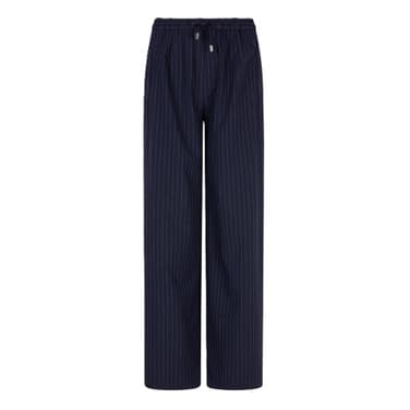 Trousers drawstrings pinstripe Blauw