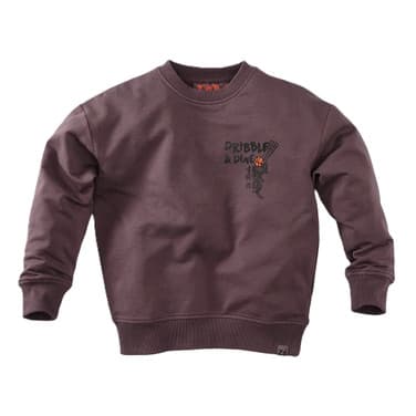 Teo Sweater Dribble Backprint Paars