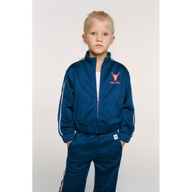 kids knitted training jacket Blauw